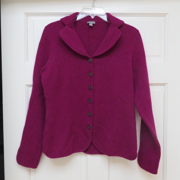 Ann Taylor fuchsia cardigan sweater blazer size M - Picture 1 of 7